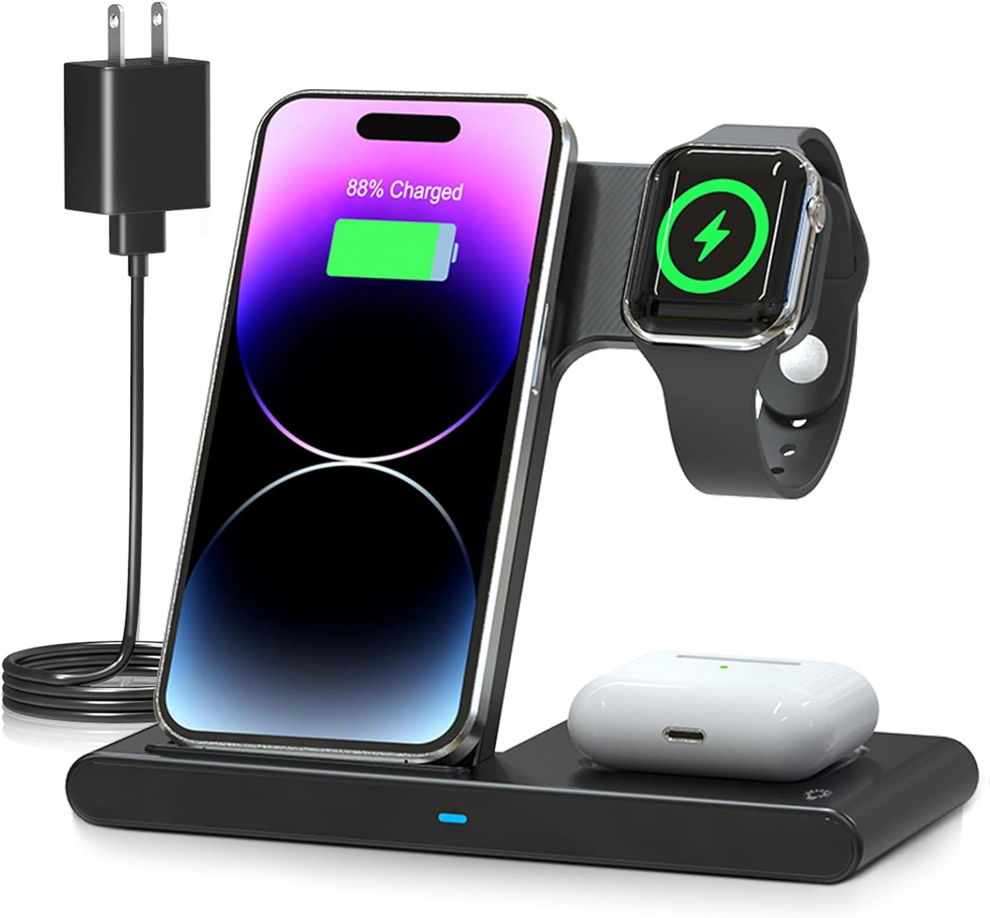 Chargeur 3en1 Apple — Tout Charge en Même Temps