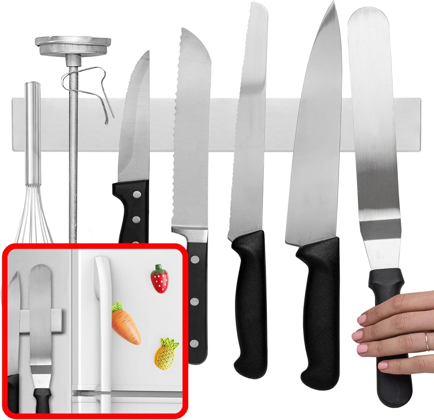 Porte-Couteaux Magnétique — Cuisine Nette et Pro