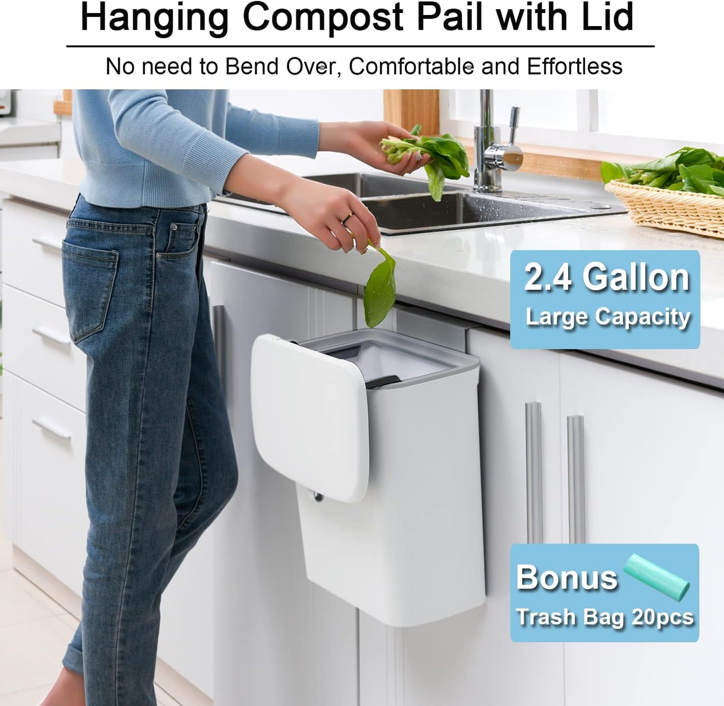 Poubelle Compost 9L — Cuisine Propre, Geste Vert