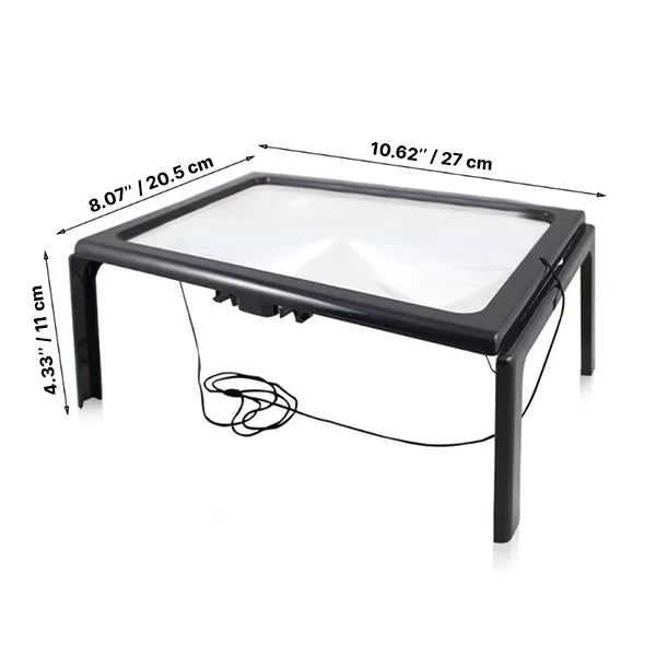 Loupe de Lecture LED Rechargeable — Lisez Sans Fatigue