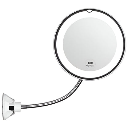 Miroir Grossissant x10 LED — Précision Maquillage