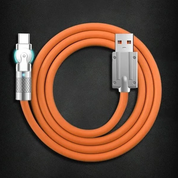 Câble Rotatif 180° — Chargez Sans Plier le Câble