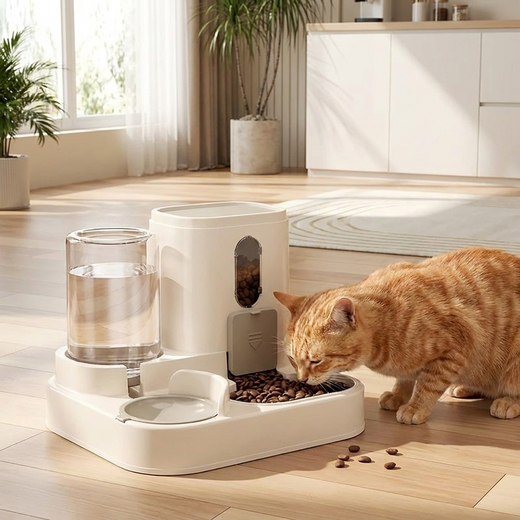 Distributeur Croquettes & Eau — Repas Prêts