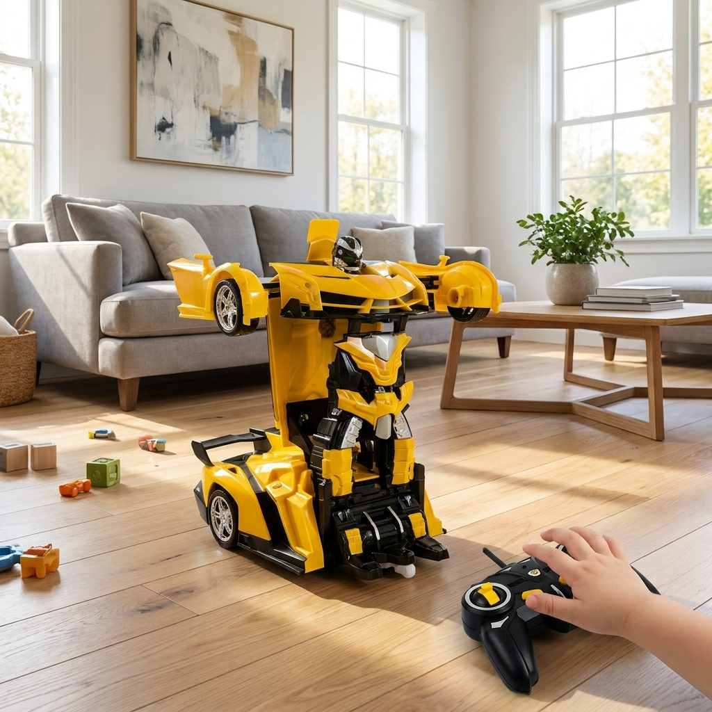 2 in 1 Transformer Remote Control Car in use, lifestyle setting