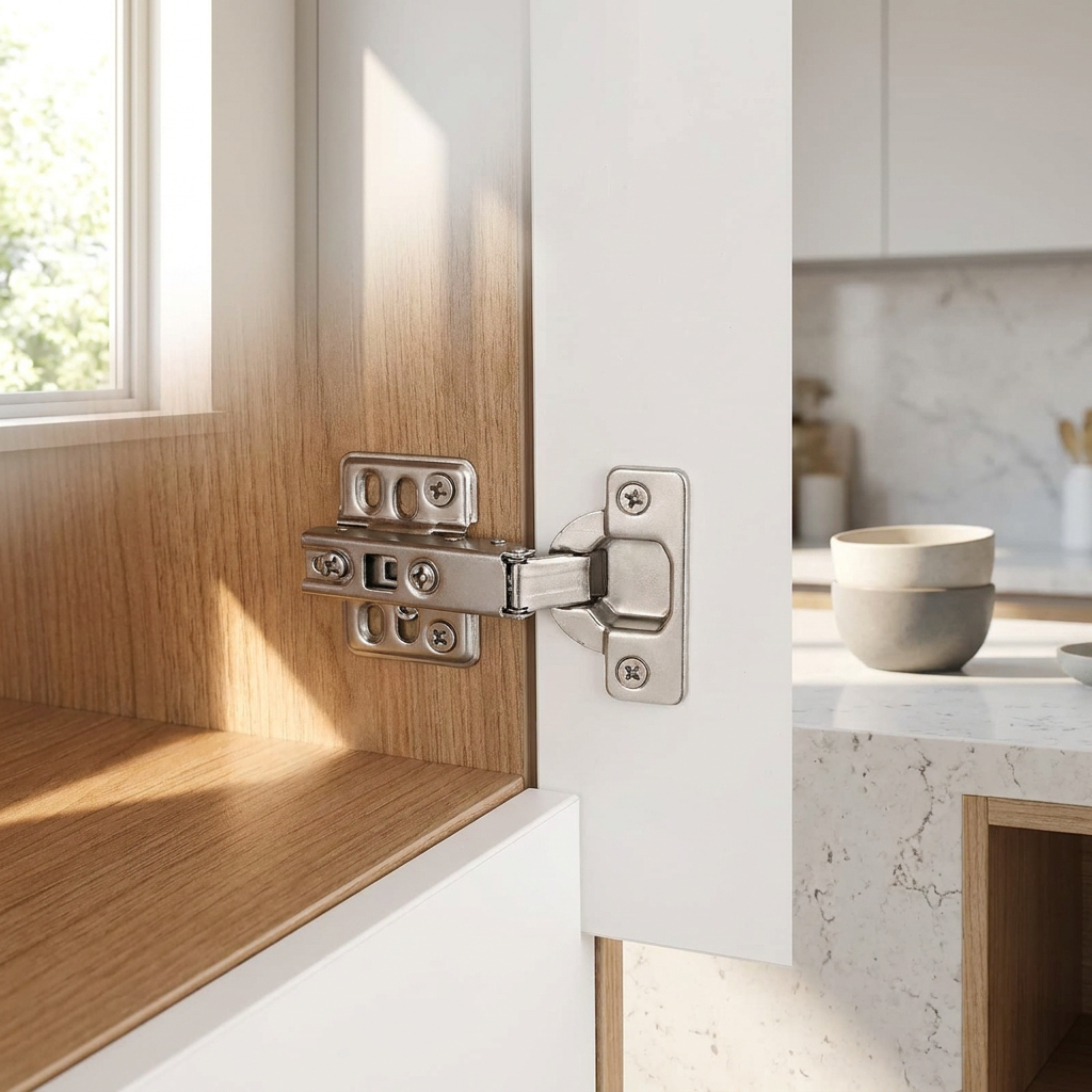 10 PCS Cabinet Hinges in use, lifestyle setting