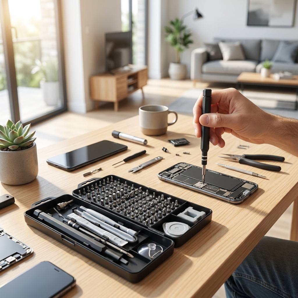 115-in-1 Bit Screwdriver Set in use, lifestyle setting