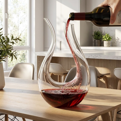 1500ml Wine Decanter with Aerator in use, lifestyle setting - variant 4