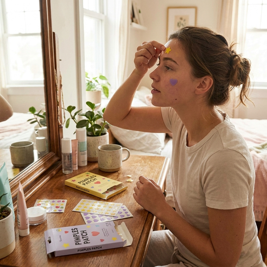 Patchs Anti-Boutons Étoiles — Peau Nette au Réveil