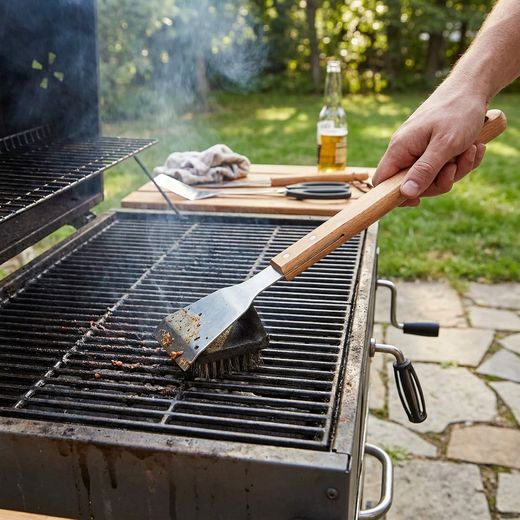 Brosse Barbecue 3en1 — Grille Nickel Sans Effort