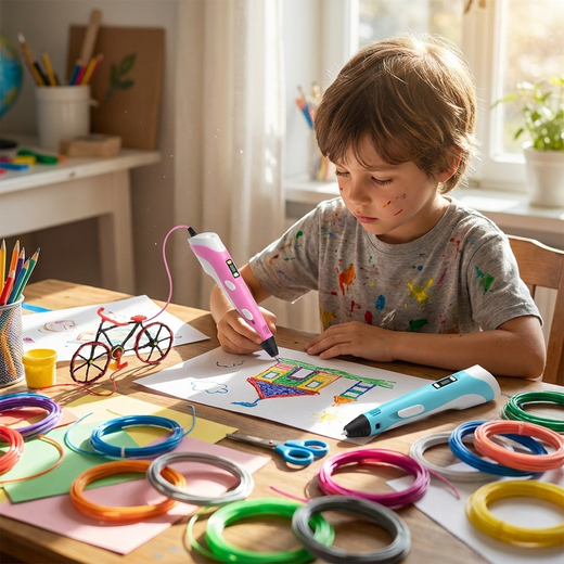 Stylo 3D + Filaments — Kit Créatif Complet