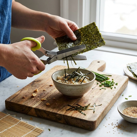 Ciseaux 5 Lames — Herbes Ciselées en 3 Secondes