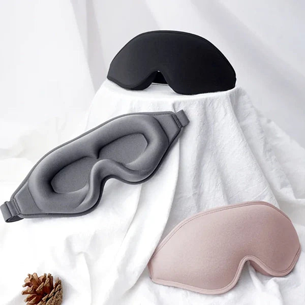 Masque Sommeil 3D — Noir Total, Nuits Profondes