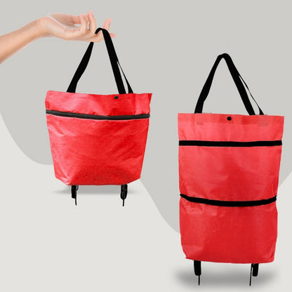 Sac à Roulettes Pliable — Courses Sans Porter