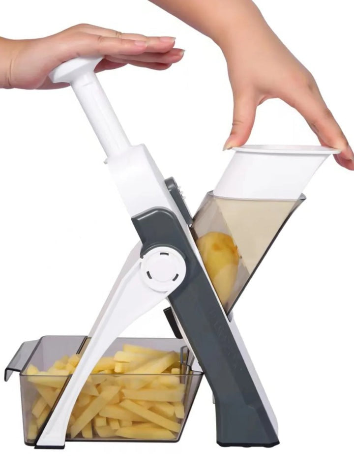 Coupe-Légumes 5en1 — Découpe Propre, Bac Inclus