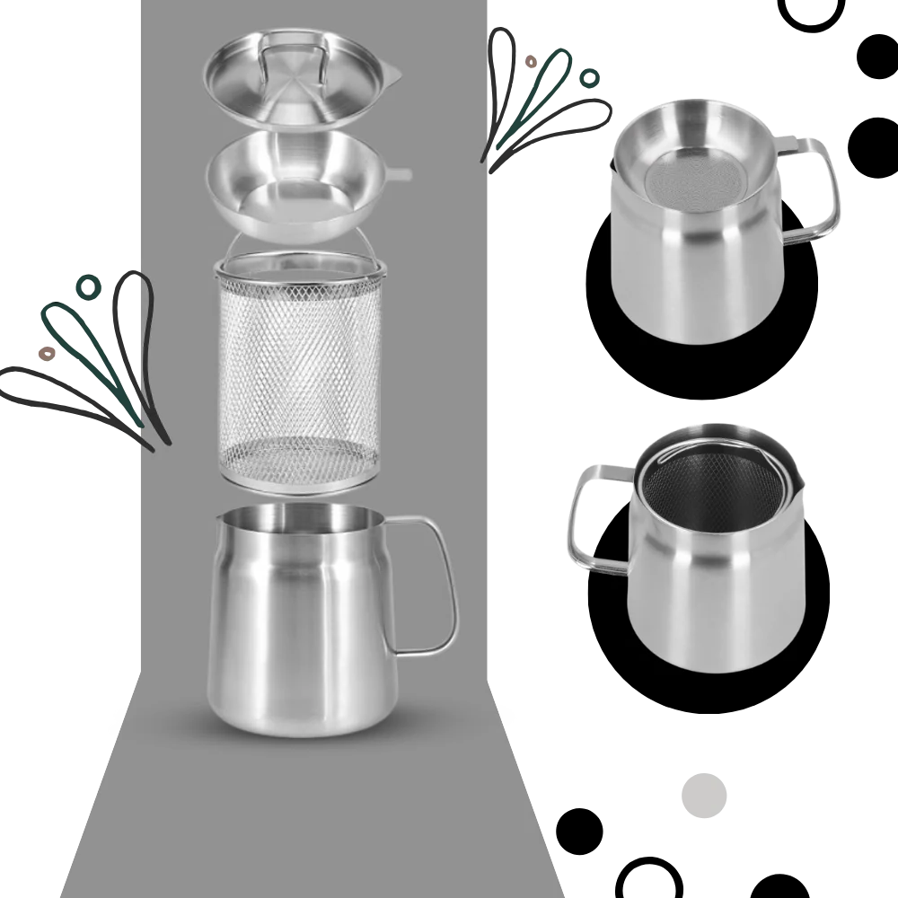 Friteuse Inox 2en1 — Friture Nette, Huile Filtrée