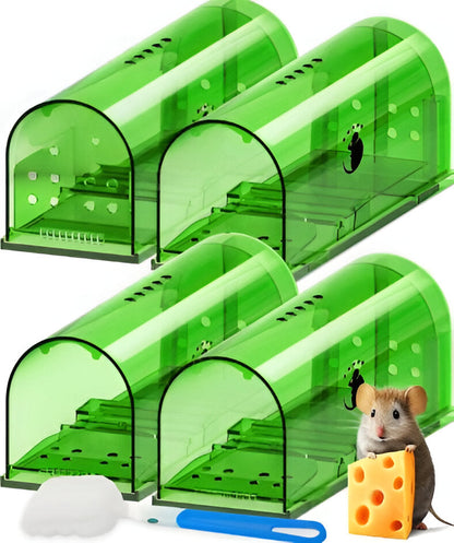 Pièges Souris Humains x4 — Attrapez Sans Tuer