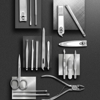 Kit Manucure Inox 19 Pcs — Soin Complet Durable