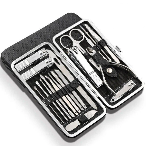 Kit Manucure Inox 19 Pcs — Soin Complet Durable