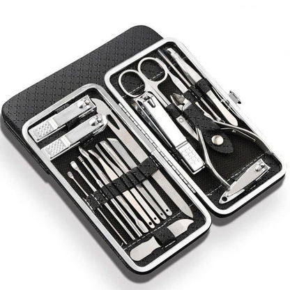 Kit Manucure Inox 19 Pcs — Soin Complet Durable